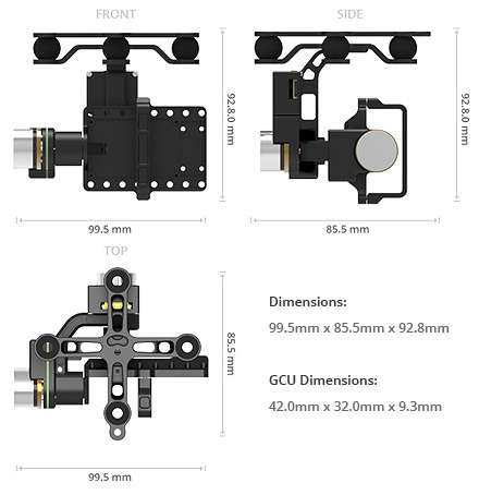 DJI Zenmuse H3-2D Z15 for GoPro HD