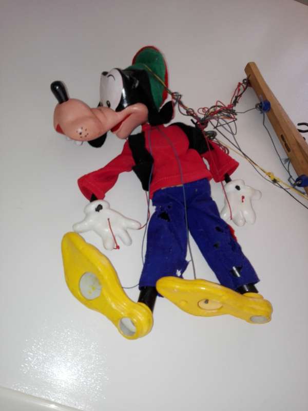 7 Pack Wooden Marionette Puppets Pull String Puppets