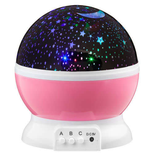 LED Rotating Projector Starry Night Light Moon Star Sky Cosmos Kids Room Lamp