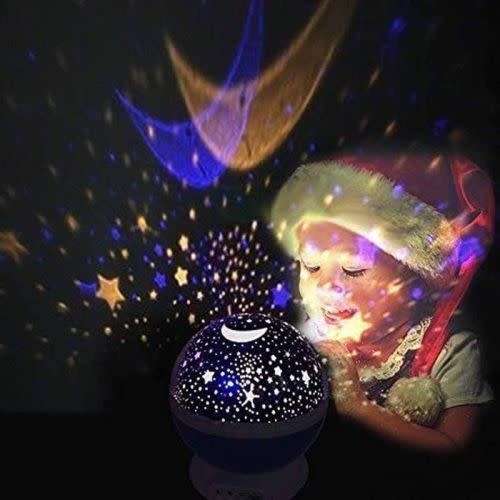 LED Rotating Projector Starry Night Light Moon Star Sky Cosmos Kids Room Lamp