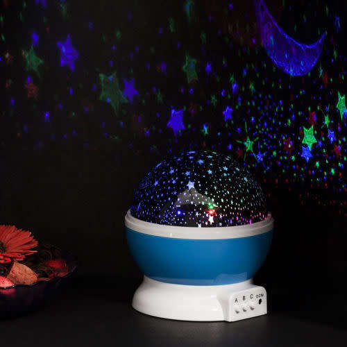 LED Rotating Projector Starry Night Light Moon Star Sky Cosmos Kids Room Lamp