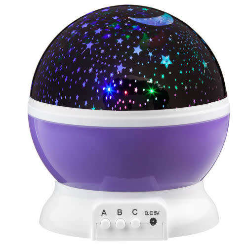 LED Rotating Projector Starry Night Light Moon Star Sky Cosmos Kids Room Lamp