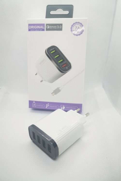Quick Charge 3.0 4 Port USB Fast Charger For Samsung A50 A30 S10 iPhone 7 8 11 Huawei P20