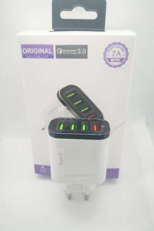 Quick Charge 3.0 4 Port USB Fast Charger For Samsung A50 A30 S10 iPhone 7 8 11 Huawei P20