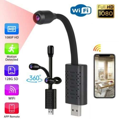 HD Mini USB Camera Real-time Surveillance Wifi DV IP AI Human Detection Loop Recording Remote View