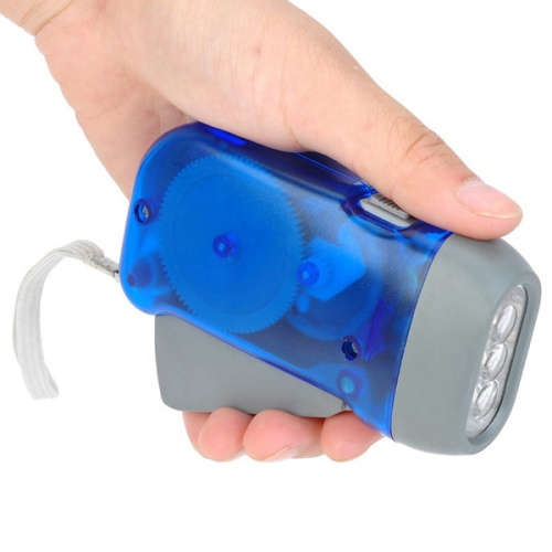 Portable Adjustable Dynamo-powered Hiking Torches Hand Pressing Torch LED Flashlight