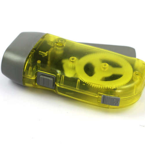 Portable Adjustable Dynamo-powered Hiking Torches Hand Pressing Torch LED Flashlight