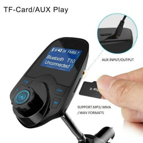 Aerbes USB Bluetooth Car FM Modulator With MP3 Radio Adapter