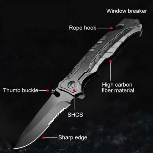 Drop Point Spring Assisted Tactical Folding Knife