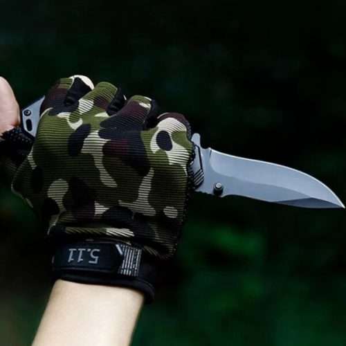 Drop Point Spring Assisted Tactical Folding Knife