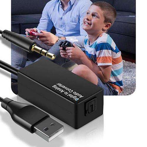 D15 Audio Stereo DAC Digital to Analog Optical Fiber Converter USB Decoder Adapter 3.5mm Jack