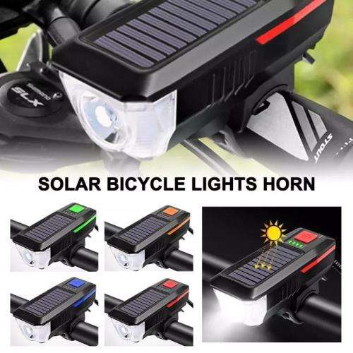Bicycle Lights for Night Riding Double Charging Mode of Solar Energy and USB