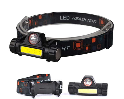 Magnetic LED Headlamp with USB Rechargeable COB Headlight