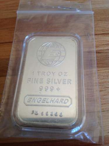 .999 Silver Engelhard bar 1Troy ounce