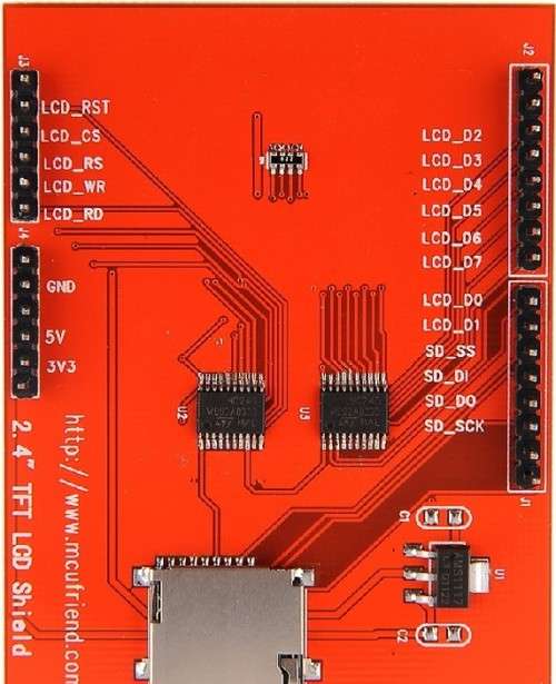 2.4 TFT LCD Display Shield Touch Panel Screen Arduino SD Card