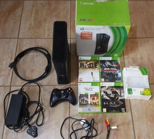 Xbox 360 320gb 1-Remote, 5 Games , HDMI Cable and RCA