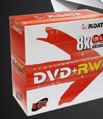 RIDATA DVD+RW 8X 4.7GB RIDATA BRAND (J/CASE 5 PK)