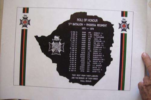 RHODESIA ROLL OF HONOUR 1972-1979
