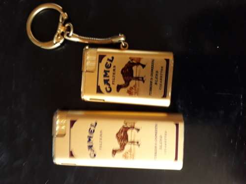 Gold camel lighter and keyring