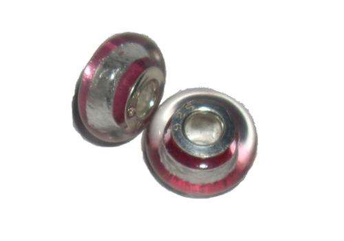 Pandora style bead - Genuine Murano glass bead with .925 silver - fits Pandora,