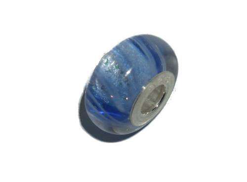 Pandora style bead - Genuine Murano glass bead with .925 silver - fits Pandora,