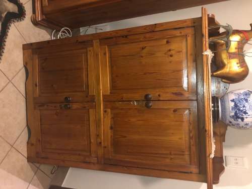 Pine Bookcase with TV case