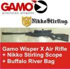 GAMO WHISPER X AIR RIFLE WITH SCOPE & CARRY BAG (Save R1000!)