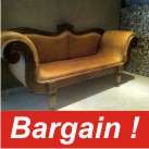UNIQUE WOOD & LEATHER COUCH