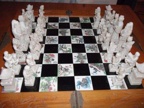 Hand carved chess set