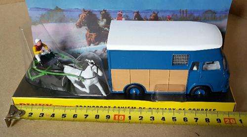 START COLLECTING ATLAS DINKYS NOW:: Saviem Van with horse  and Sulky  mint boxed