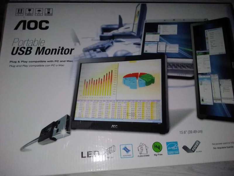 AOC 15.6 LED USB portable screen