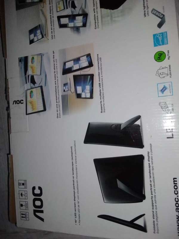 AOC 15.6 LED USB portable screen