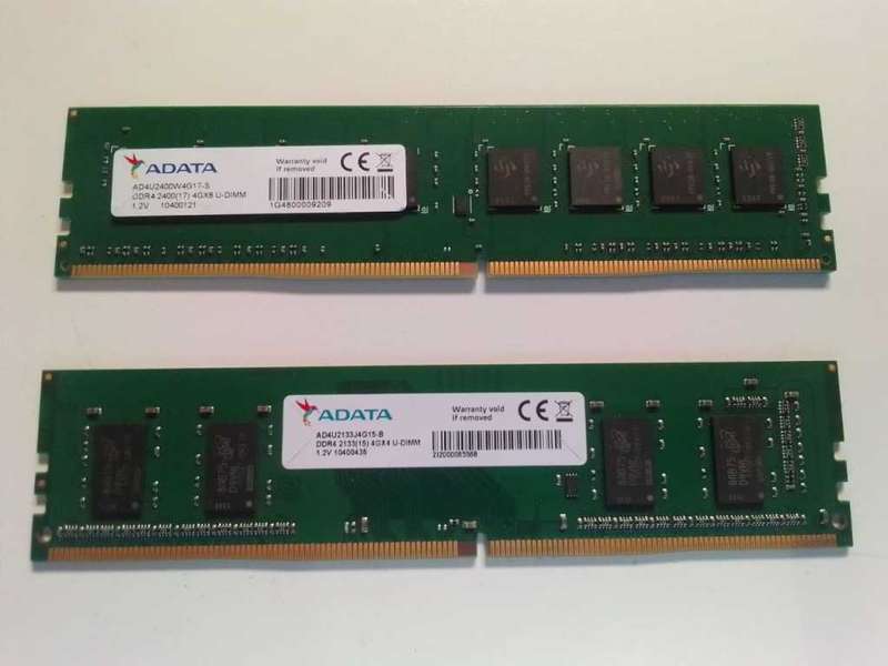 Adata 2 x 4 Gig DDR4