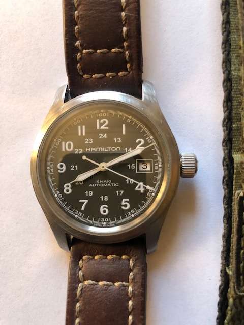 HAMILTON KHAKI AUTOMATIC ETA 2824-2 MOVEMENT 38mm DIAMETER