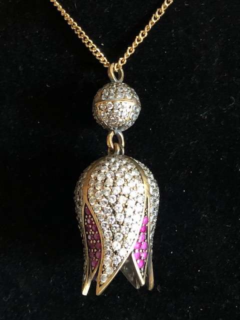 TOULIP-VINTAGE  STERLING SILVER PENDANT