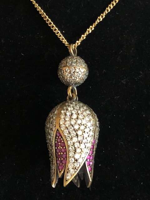 TOULIP-VINTAGE  STERLING SILVER PENDANT