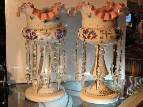 VINTAGE -PAIR LUSTRE VASES-