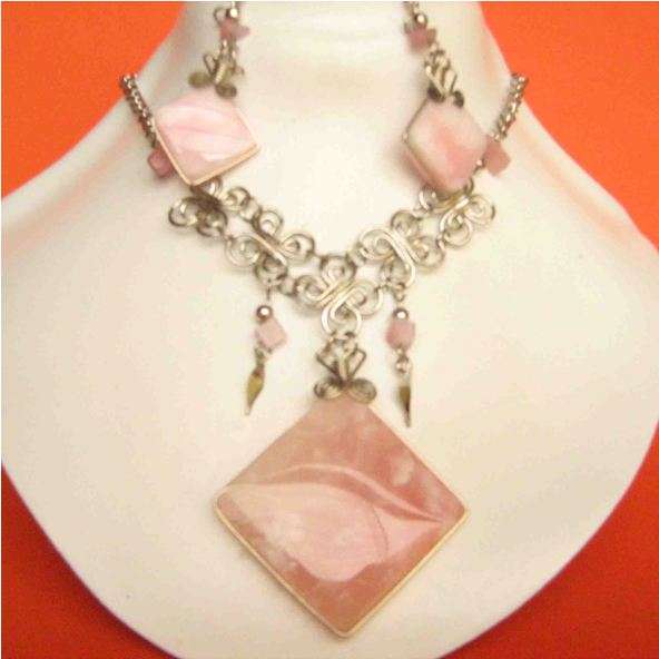 **STOCK CLEARANCE LAST ONE EVER** AMAZING PINK PERUVIAN OPAL 2 PIECE JEWELRY SET