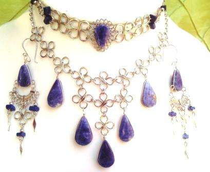 **STOCK CLEARANCE LAST ONE EVER** PERUVIAN BLUE SODALITE 3 PIECE JEWELRY SET
