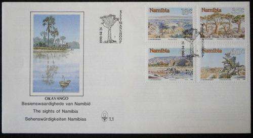 1990 Namibian Sights. FDC # 1.1