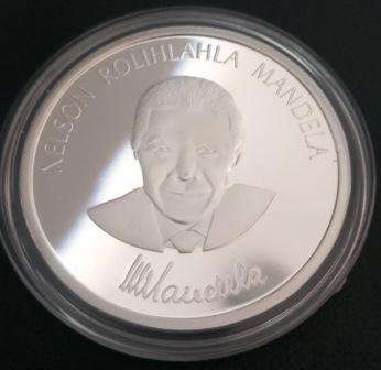 Nelson Mandela Silver Clad Robbin Island Madellion