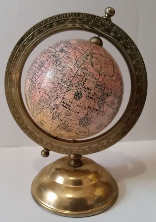 Scale Model Solid Vintage Desk Globe