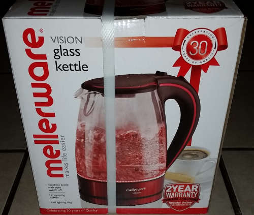 MELLERWARE RED VISION GLASS KETTLE