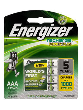 Energizer Recharge Power Plus 4 Pack AAA Batteries