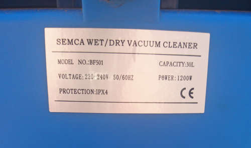 SEMCA 1200W 30L Wet n Dry Industrial Grade Vacuum Cleaner (Please Read)