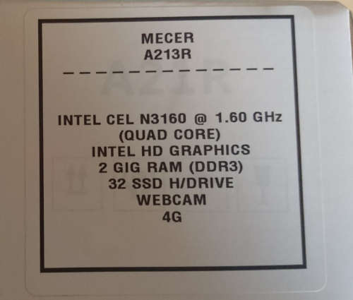 Mecer Expression 14" 2GB 32GB eMMC Windows 10 Notebook AR21R