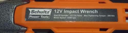 Schultz 12V DC 1/2" Impact Wrench (Display Unit)