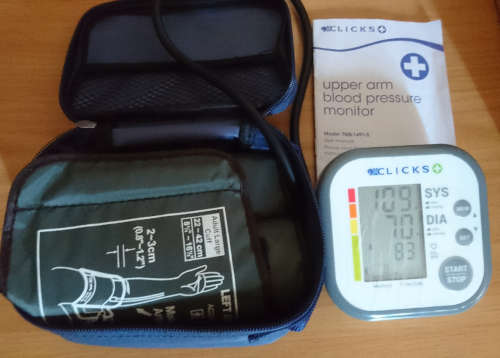 Clicks Upper Arm Blood Pressure Monitor (2 User Memory) - Display