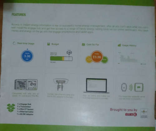 Ellies Efergy Engage Hub Kit (Wireless Online Electric Current Monitoring)
