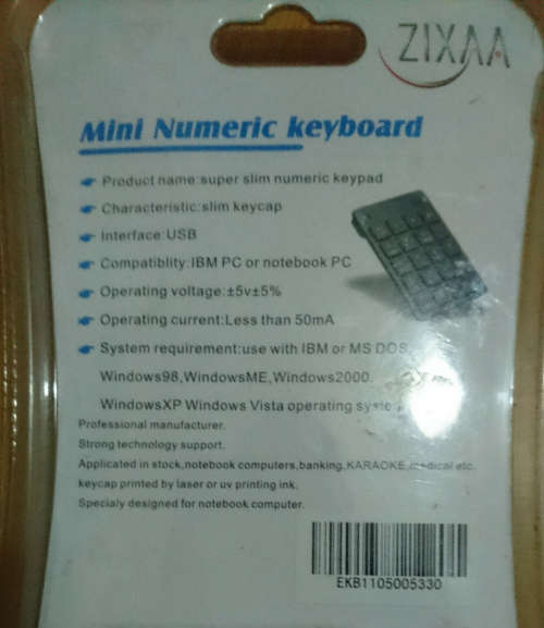 Mini Numeric Usb Keyboard